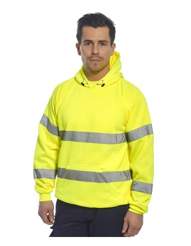 POR-B304-Sweat-shirt à capuche de haute visibilité (C474) EN ISO 20471 CLASSE 3